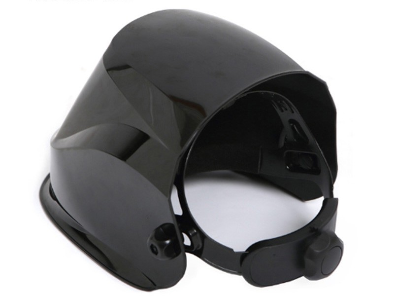 black welding helmet